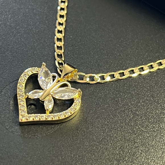 Valentine’s Day Heart with Butterfly Necklace - Picture 3 of 6